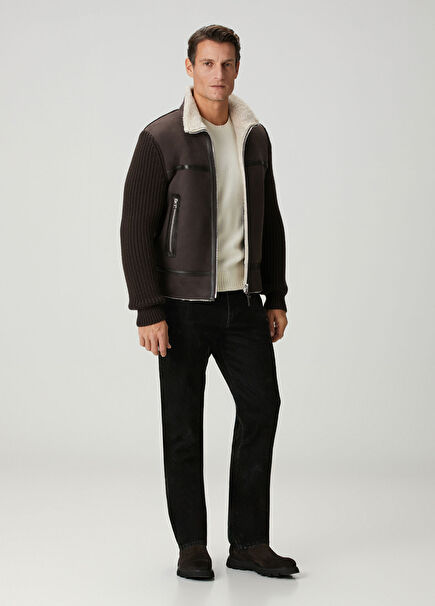 Modern Straight Siyah Jean Pantolon