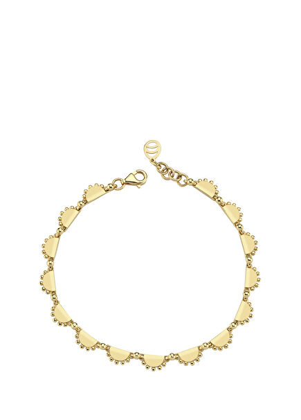 Gold Half Moon Motifs Women's Gold Bracelet