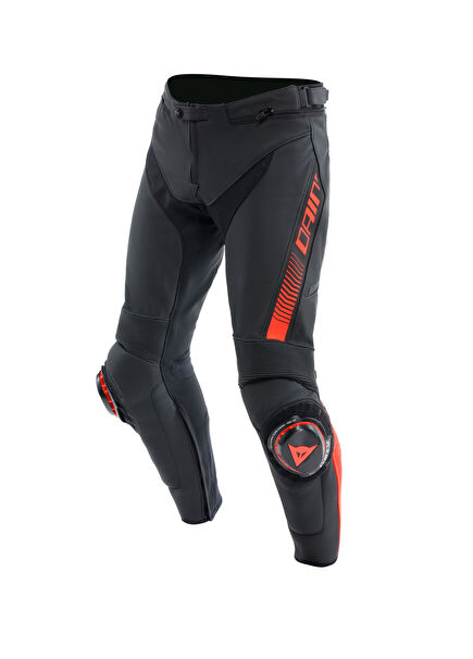SuperSpeed Black Red Deri Erkek Motosiklet Pantolon
