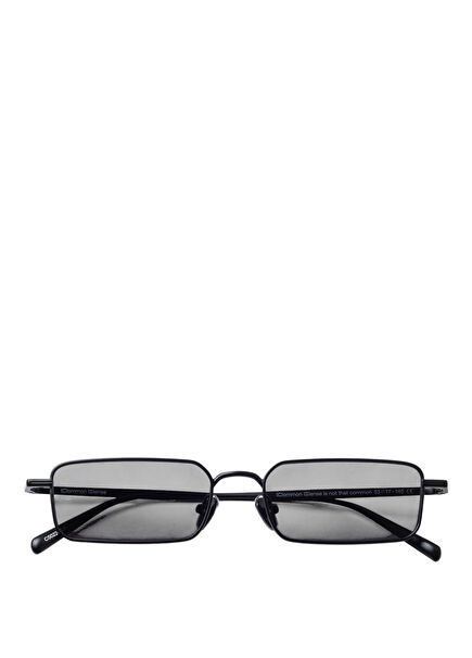 Black Grey Metal Unisex Sunglasses
