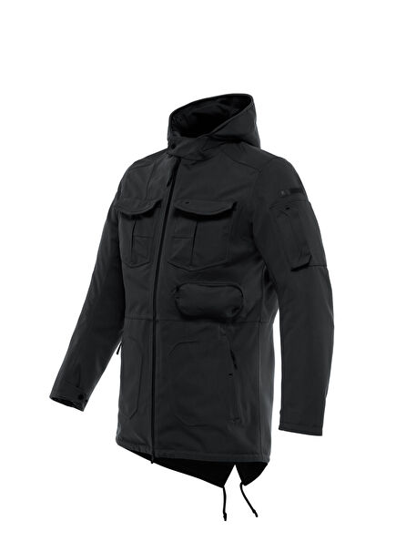 Duomo Black ABSØLUTESHELL™  Pro Erkek Motosiklet Parka Mont