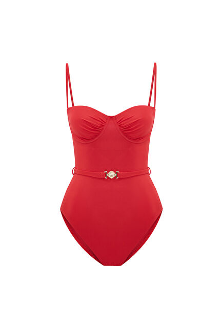 Seanora Cherry Belted Women's Underwire Swimsuit