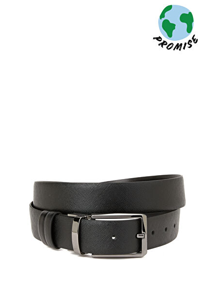 Black Men's Leather Belt