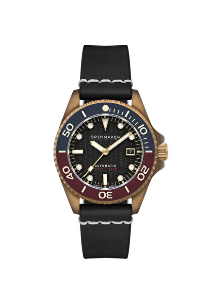 SP-5060-08 Black Leather Men's Watch