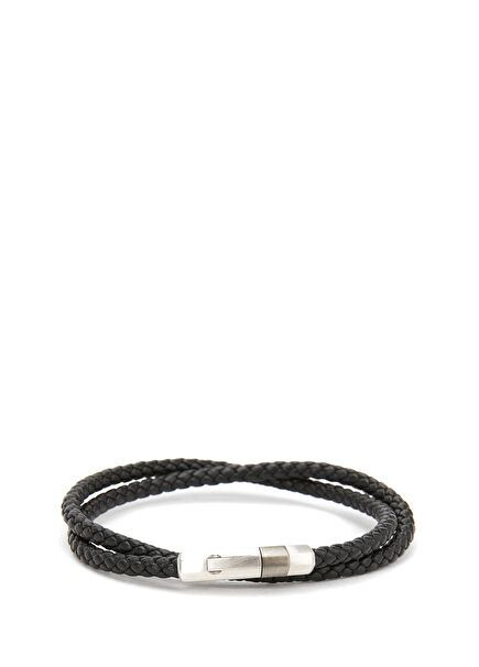 Siyah Erkek Deri Bileklik