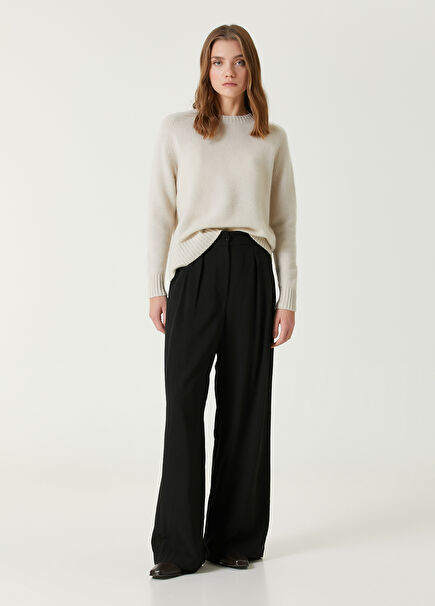 Forest Black Wool Pants