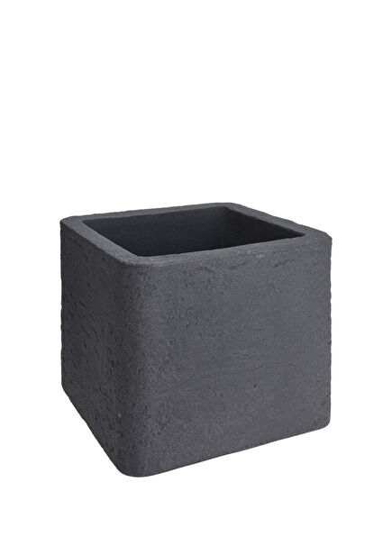 Namook Gri Plastik Taş Tasarım Saksı 39 x 33 cm