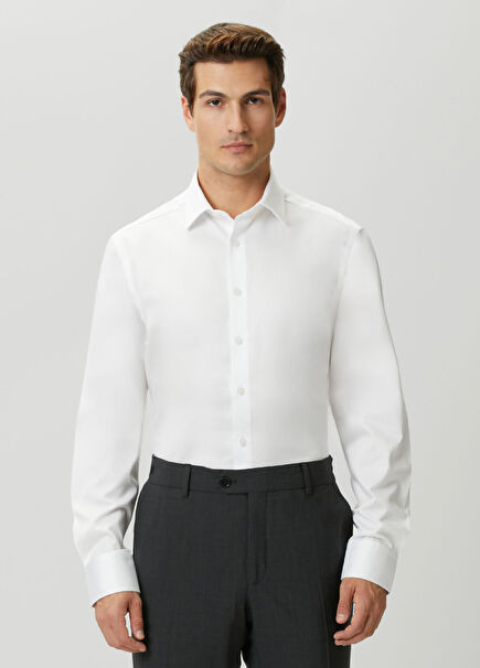 Comfort Fit White Non-Iron Shirt