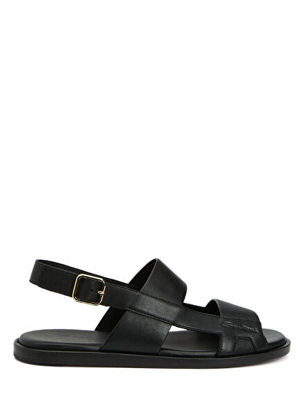 Elisio Black Men's Leather Sandals
