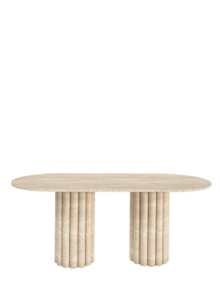 Elegance Bej Traverten Yemek Masası