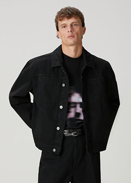 x Edis Siyah Denim Ceket