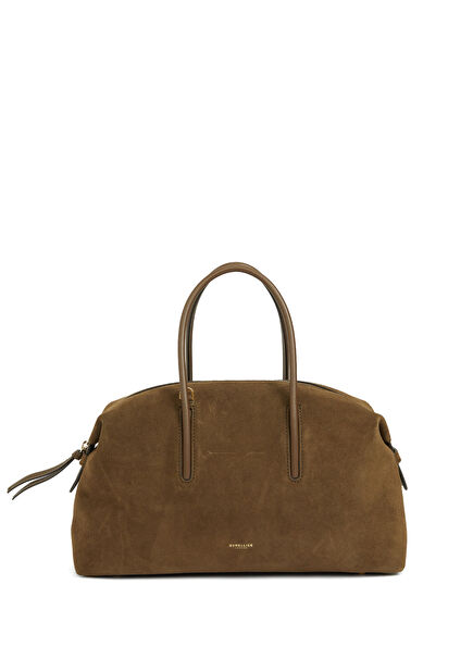 The Midi Stockholm Brown Women's Suede Bag