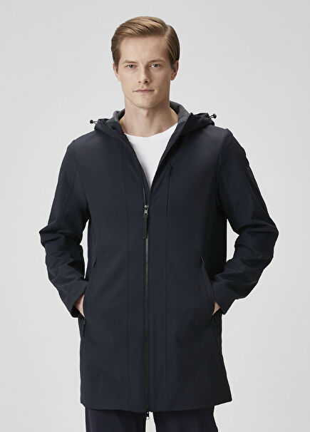 Norikura Lacivert Kapüşonlu Mont