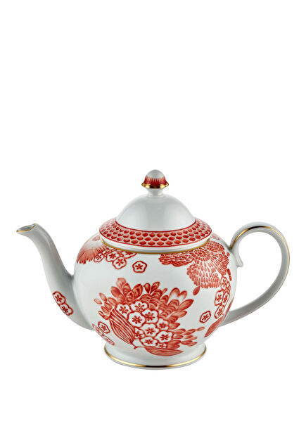 Coralina by Oscar de La Renta Orange Porcelain Teapot