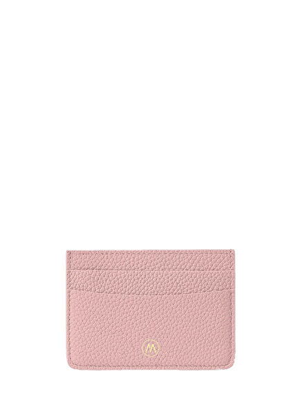 Pink Mini Leather Unisex Kids Card Holder