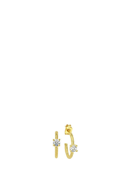 Little Moksha 24K Gold Micron Plated Women's Earrings on Bronze