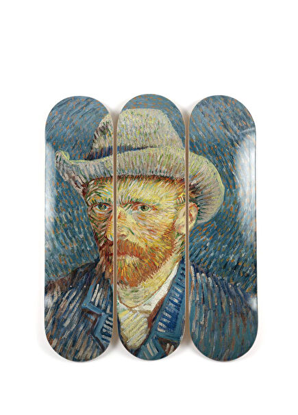 Self-Portrait with Grey Felt Hat Skateboard Wall A