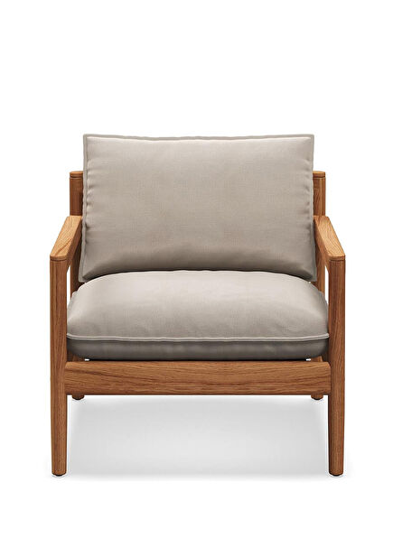 Saranac Blend Linen Natural Tik Ağacı Bahçe Koltuğu