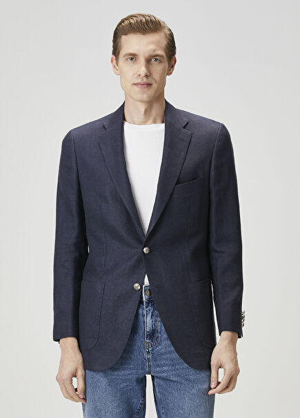 Blue Linen Jacket