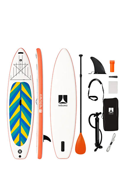 Rebuwo Maldives Series Inflatable Sup Board Orange Stand Up Paddle Board 320*82*15cm
