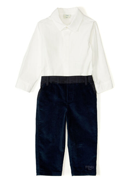 Navy Blue Baby Boy Jumpsuit