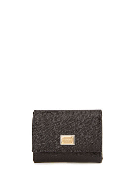 Siyah Logolu Kadın Deri Cüzdan