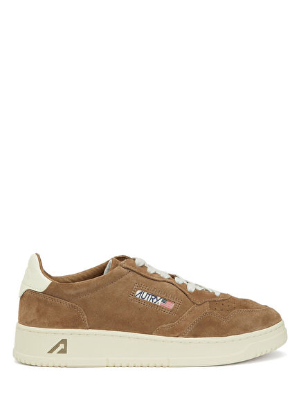 Kahve Beyaz Kadın Nubuk Sneaker