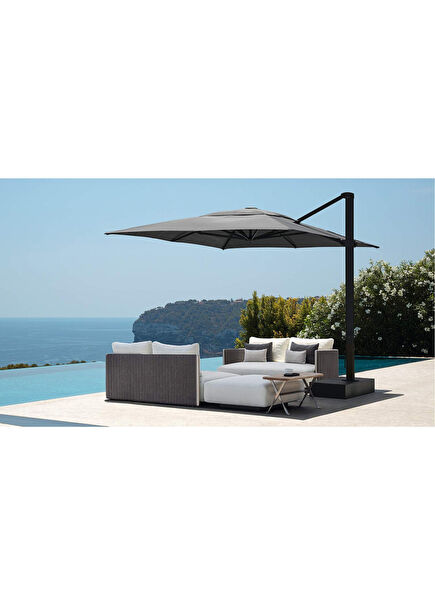 Athena Anthracite Steel Garden Umbrella