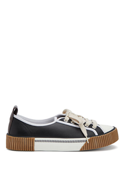Siyah Kadın Deri Sneaker