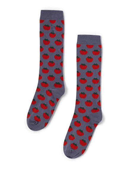 Tomatoes Blue Kids Socks