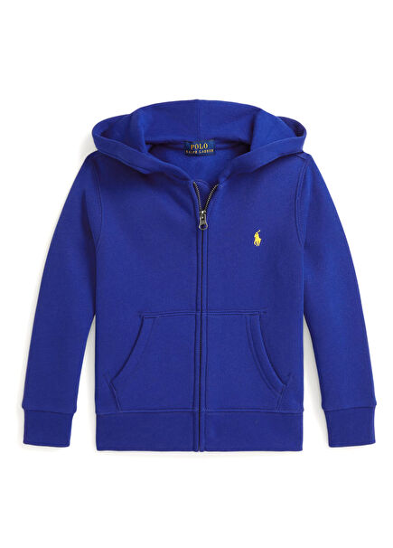 Mavi Kapüşonlu Erkek Çocuk Sweatshirt