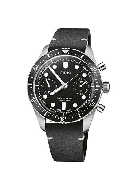Divers Sixty-Five 01 771 7791 4054-07 6 20 01 Siyah Deri Erkek Kol Saati