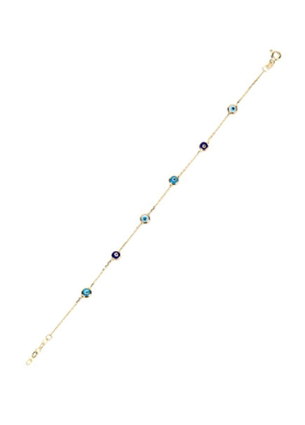 Nazar Boncuğu Kadın Altın Bileklik