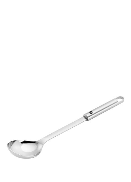 Pro Metalik Gri Paslanmaz Çelik Servis Kaşığı 35 cm