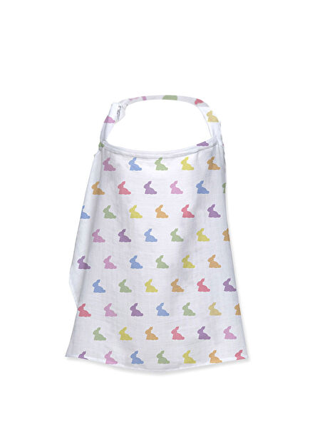 Rainbow Lapin Müslin Bebek Emzirme Önlüğü 