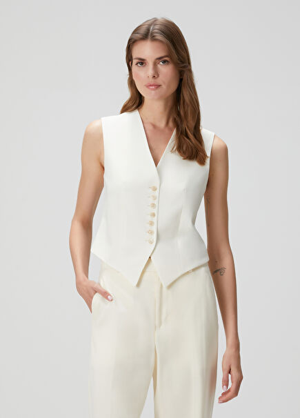 White Wool Vest