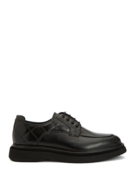Black Stitching Detail Men's Leather Shoes