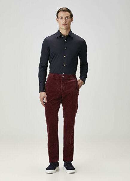 Bordo Kadife Pantolon
