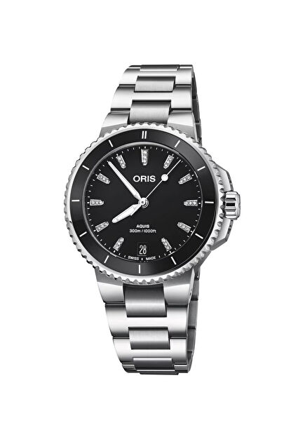 Aquis Date Diamonds Gümüş Çelik Kadın Kol Saati 01 733 7792 4194-07 8 19 05P