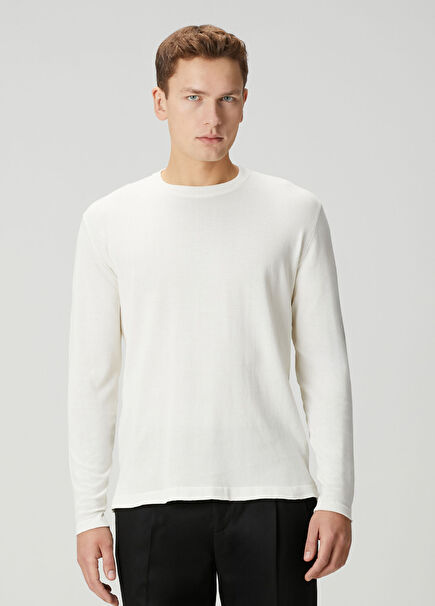 Beyaz Uzun Kollu T-shirt