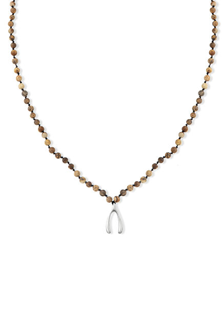 Ludo Jasper Natural Stone 925 Sterling Silver Women's Necklace