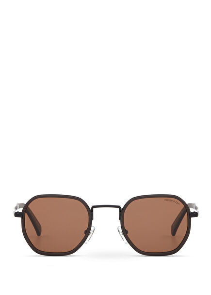 DS 2361 C4 Black Brown Metal Unisex Sunglasses
