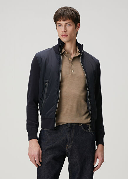 Dark Blue Wool Coat