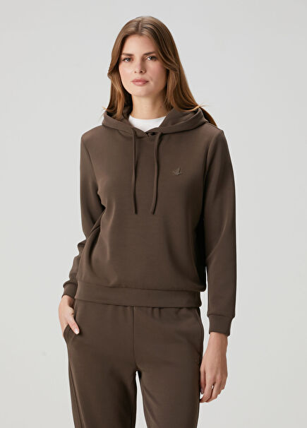 Brown Hooded Sweatshirt