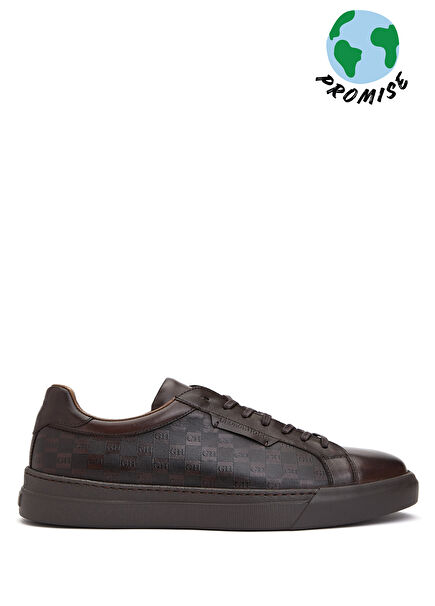 Kahverengi Erkek Deri Sneaker