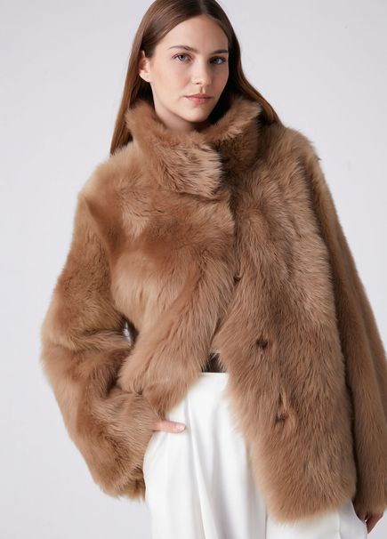 Camel Reversible Leather Jacket