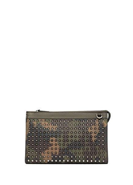 Funky Kamuflaj Desenli Erkek Deri Çanta