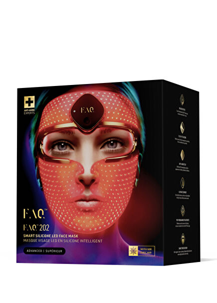 FAQ 202 Yaşlanma Karşıtı Silikon LED Yüz Maskesi