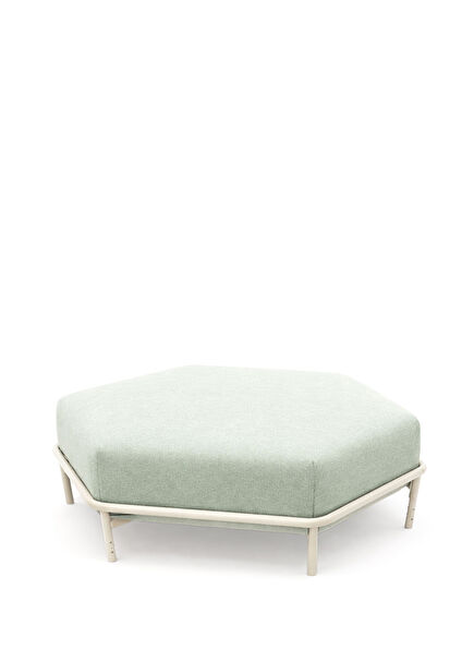 Ego Paris Hive Mint White Single Garden Pouf