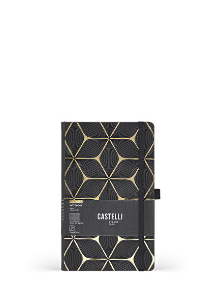 Castelli Milano Gold Collection Notebook 13x21 cm Flower